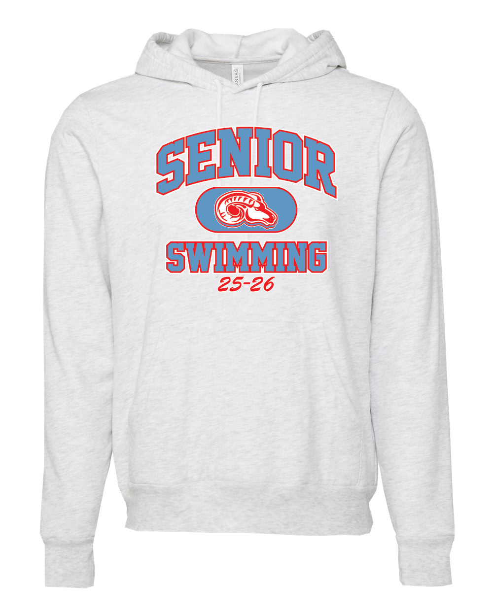 3719- DBQ SENIOR MEN'S SWIM- BELLA + CANVAS - Sponge Fleece Hoodie