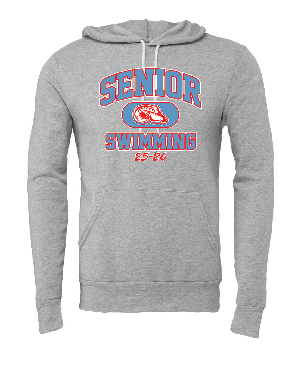 3719- DBQ SENIOR MEN'S SWIM- BELLA + CANVAS - Sponge Fleece Hoodie
