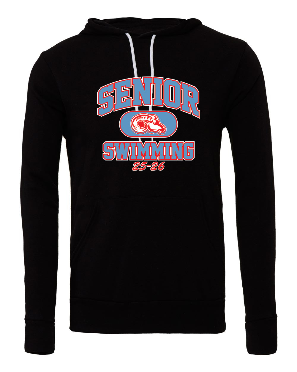 3719- DBQ SENIOR MEN'S SWIM- BELLA + CANVAS - Sponge Fleece Hoodie