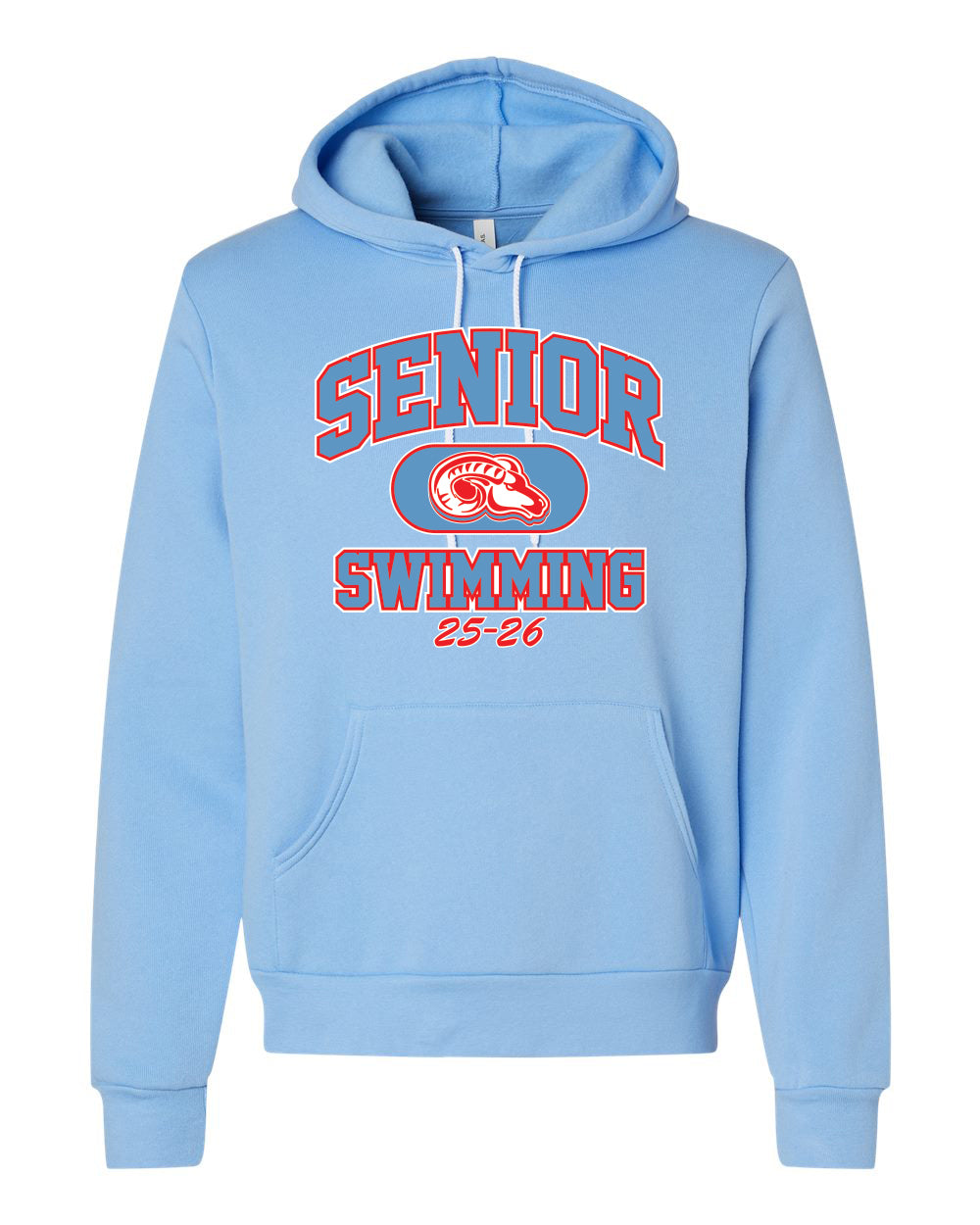 3719- DBQ SENIOR MEN'S SWIM- BELLA + CANVAS - Sponge Fleece Hoodie