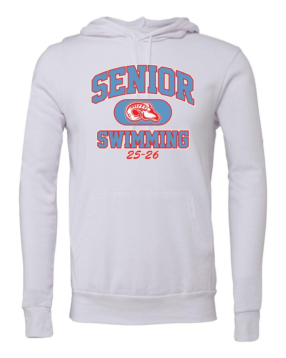 3719- DBQ SENIOR MEN'S SWIM- BELLA + CANVAS - Sponge Fleece Hoodie