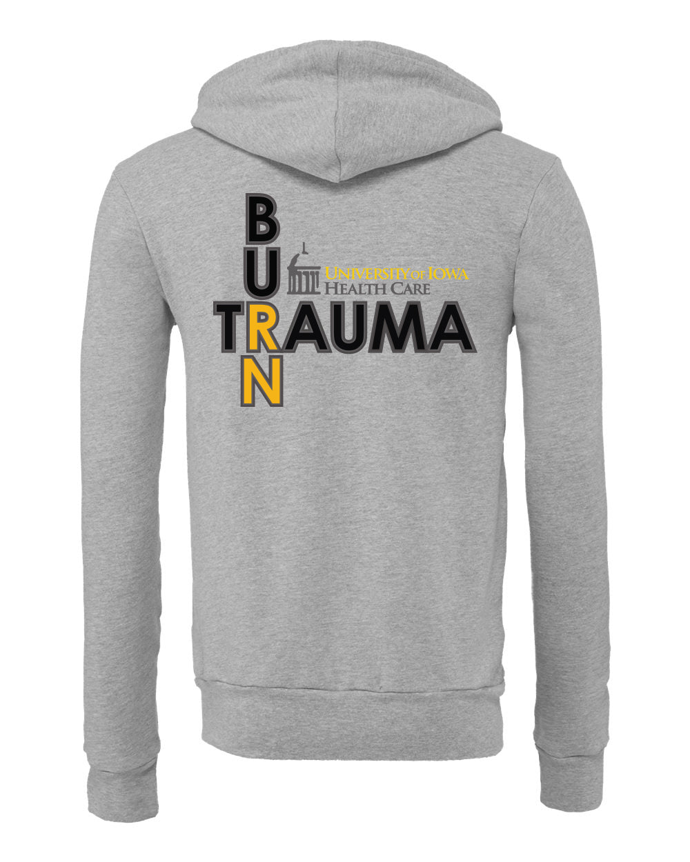 3739- U OF I BURN UNIT RN-  BELLA + CANVAS - Sponge Fleece Full-Zip Hoodie