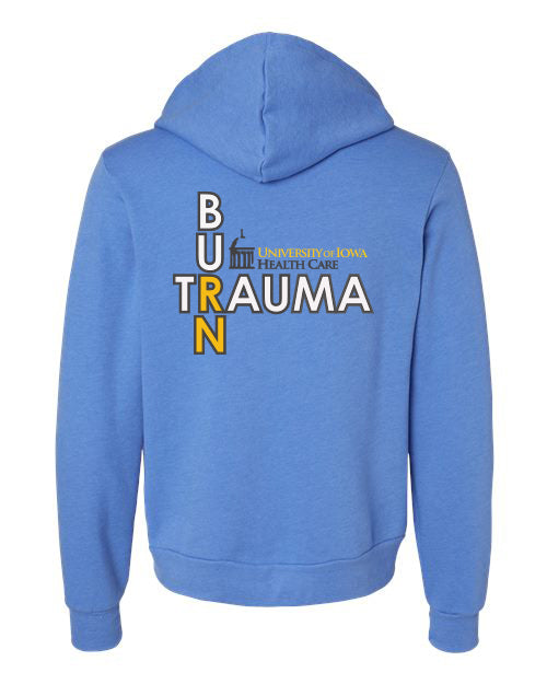 3739- U OF I BURN UNIT RN-  BELLA + CANVAS - Sponge Fleece Full-Zip Hoodie