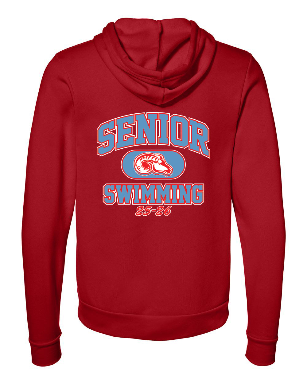 3739- DBQ SENIOR MEN'S SWIM BELLA + CANVAS - Sponge Fleece Full-Zip Hoodie