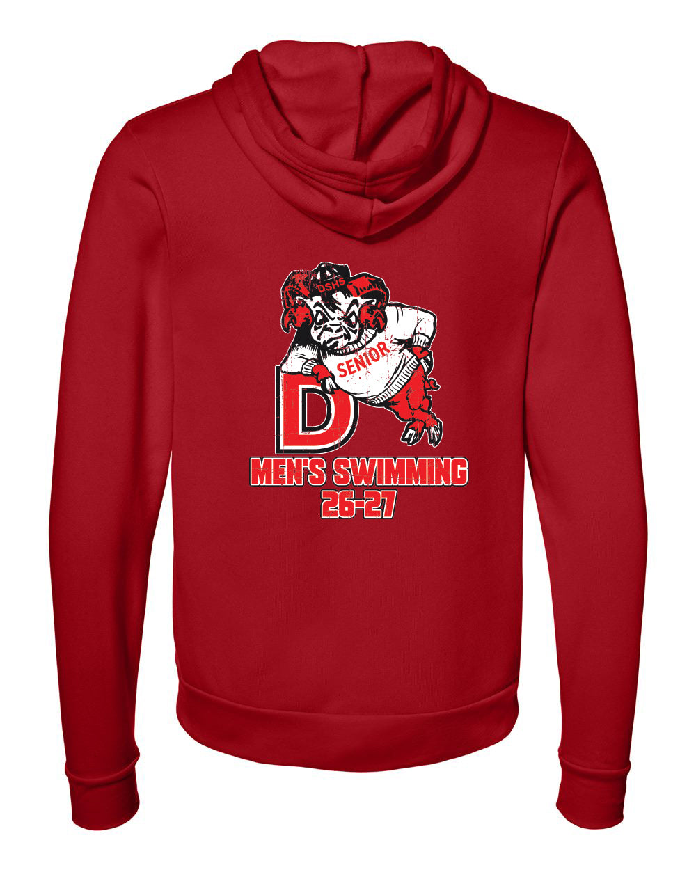 3739- DBQ SENIOR MEN'S SWIM BELLA + CANVAS - Sponge Fleece Full-Zip Hoodie