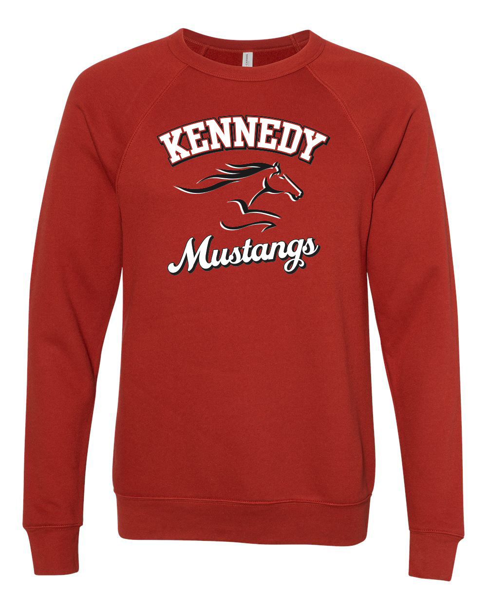 3901- KENNEDY- BELLA + CANVAS - Adult Sponge Fleece Raglan Crewneck Sweatshirt