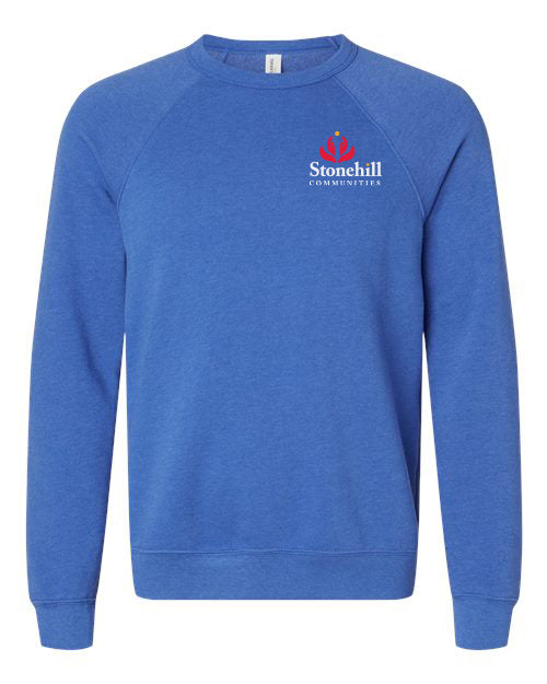 3901- STONEHILL BELLA + CANVAS - Sponge Fleece Raglan Crewneck Sweatshirt