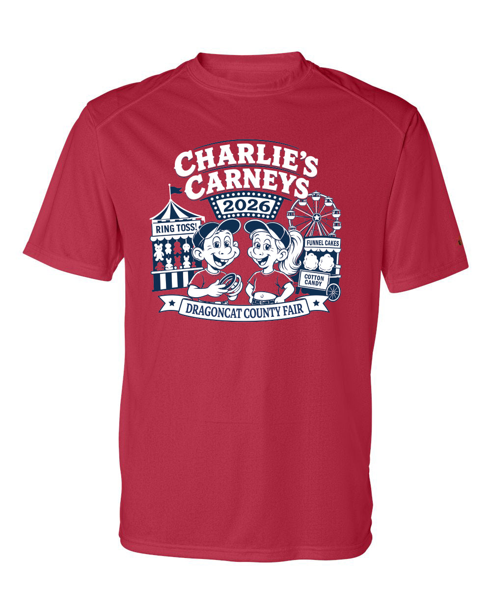 4120- CHARLIES DRAGON CATS Men's B-Core Sport Shoulders T-Shirt