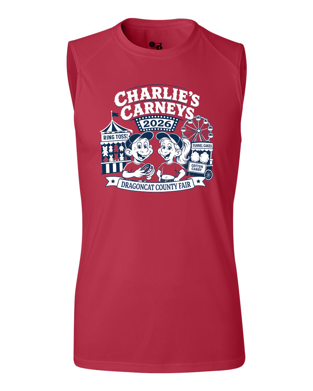 4130- CHARLIES DRAGON CATS Men's B-Core Sleeveless T-Shirt