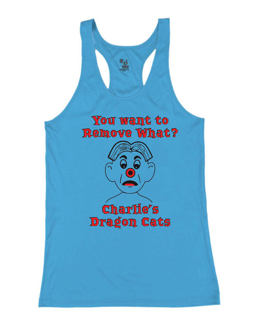 4166- CHARLIES DRAGON CATS Women’s B-Core Racerback Tank Top
