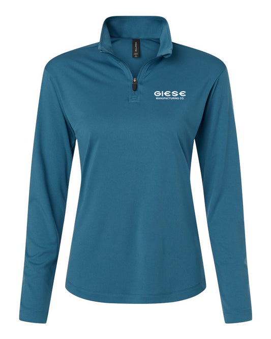 41870L- GIESE MFG Women's Performance Quarter-Zip Pullover