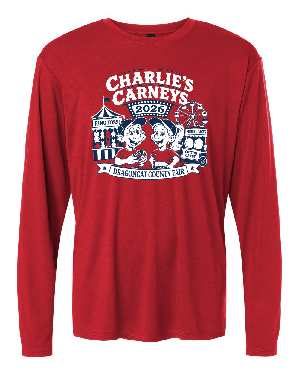 48400- CHARLIES DRAGON CATS Unisex Performance L/S T-Shirt