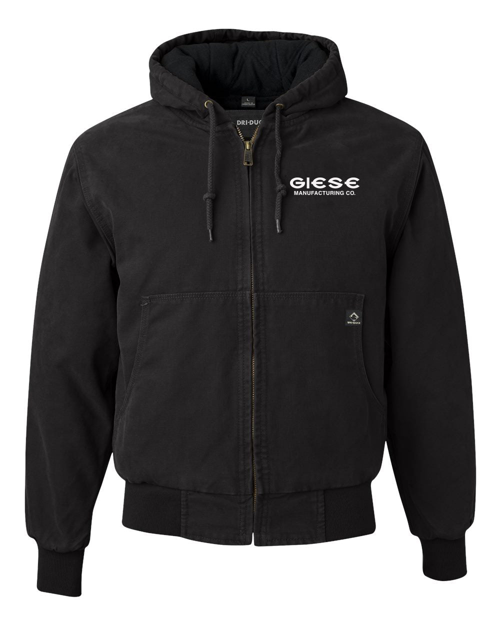 5020- GIESE MFG Men's Cheyenne Boulder Cloth™ Hooded Jacket with Tricot Quilt Lining