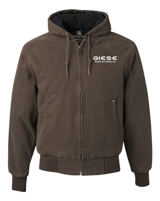 5020- GIESE MFG Men's Cheyenne Boulder Cloth™ Hooded Jacket with Tricot Quilt Lining