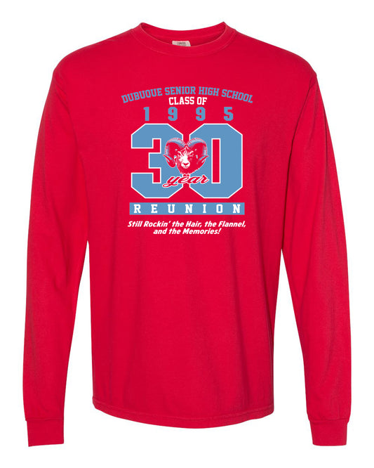 6014 - CLASS OF 95 - Garment-Dyed Heavyweight Long Sleeve T-Shirt