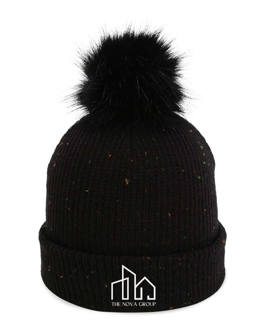 6014- NOVA GROUP The Montage Pom Cuffed Beanie