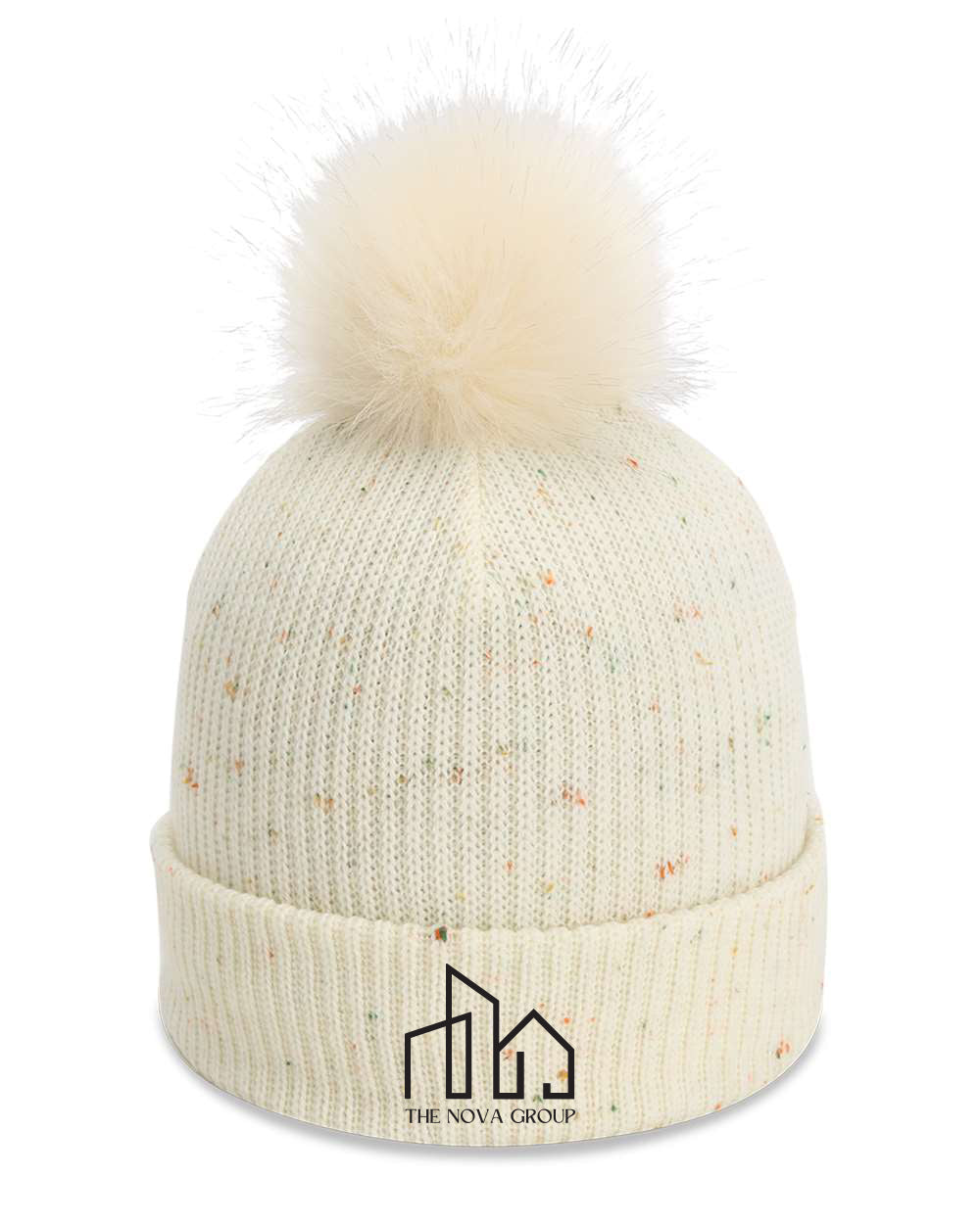 6014- NOVA GROUP The Montage Pom Cuffed Beanie