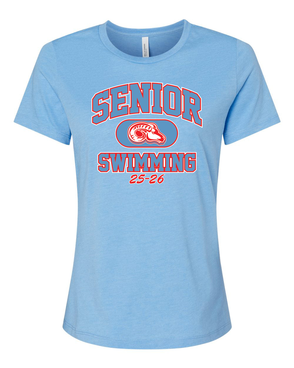 6400CVC- DBQ SENIOR MEN'S SWIM BELLA + CANVAS - Women’s Relaxed Fit Heather CVC Tee