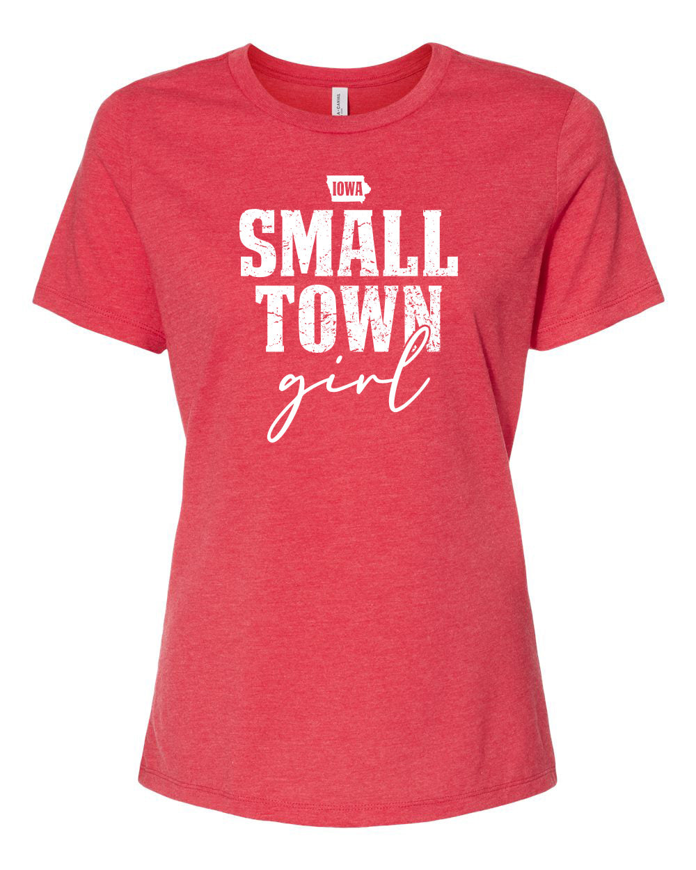6400CVC- IOWA SMALL TOWN GIRL Women’s Relaxed Fit Heather CVC Tee