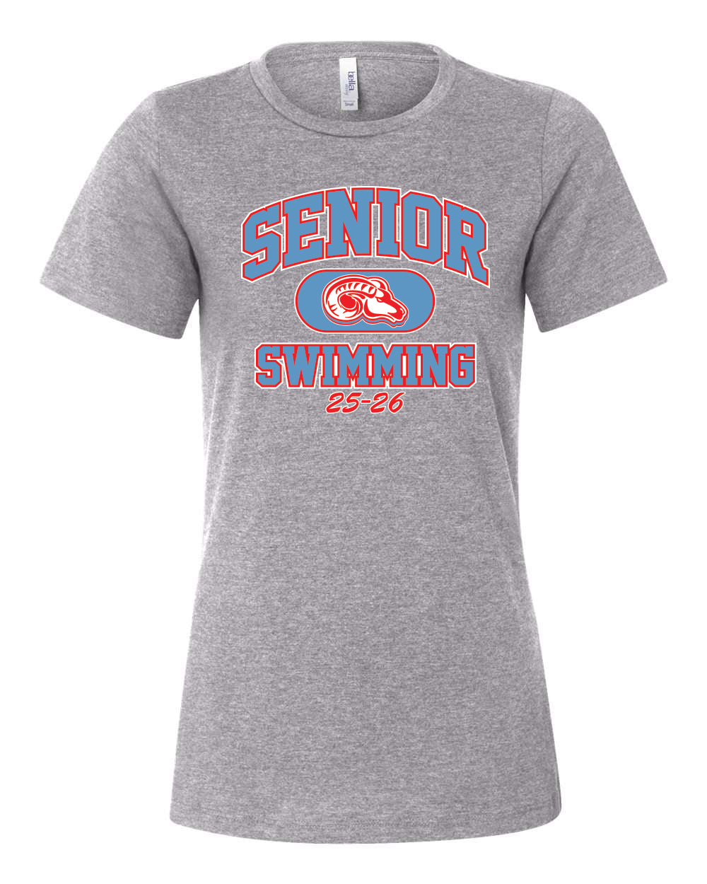 6400CVC- DBQ SENIOR MEN'S SWIM BELLA + CANVAS - Women’s Relaxed Fit Heather CVC Tee