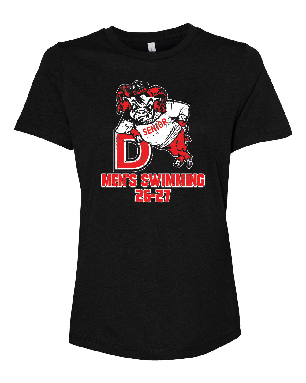 6400CVC- DBQ SENIOR MEN'S SWIM BELLA + CANVAS - Women’s Relaxed Fit Heather CVC Tee