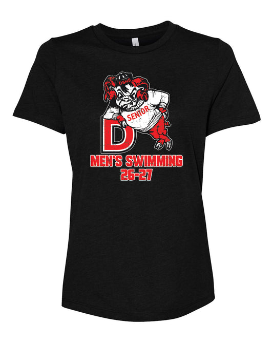 6400CVC- DBQ SENIOR MEN'S SWIM BELLA + CANVAS - Women’s Relaxed Fit Heather CVC Tee