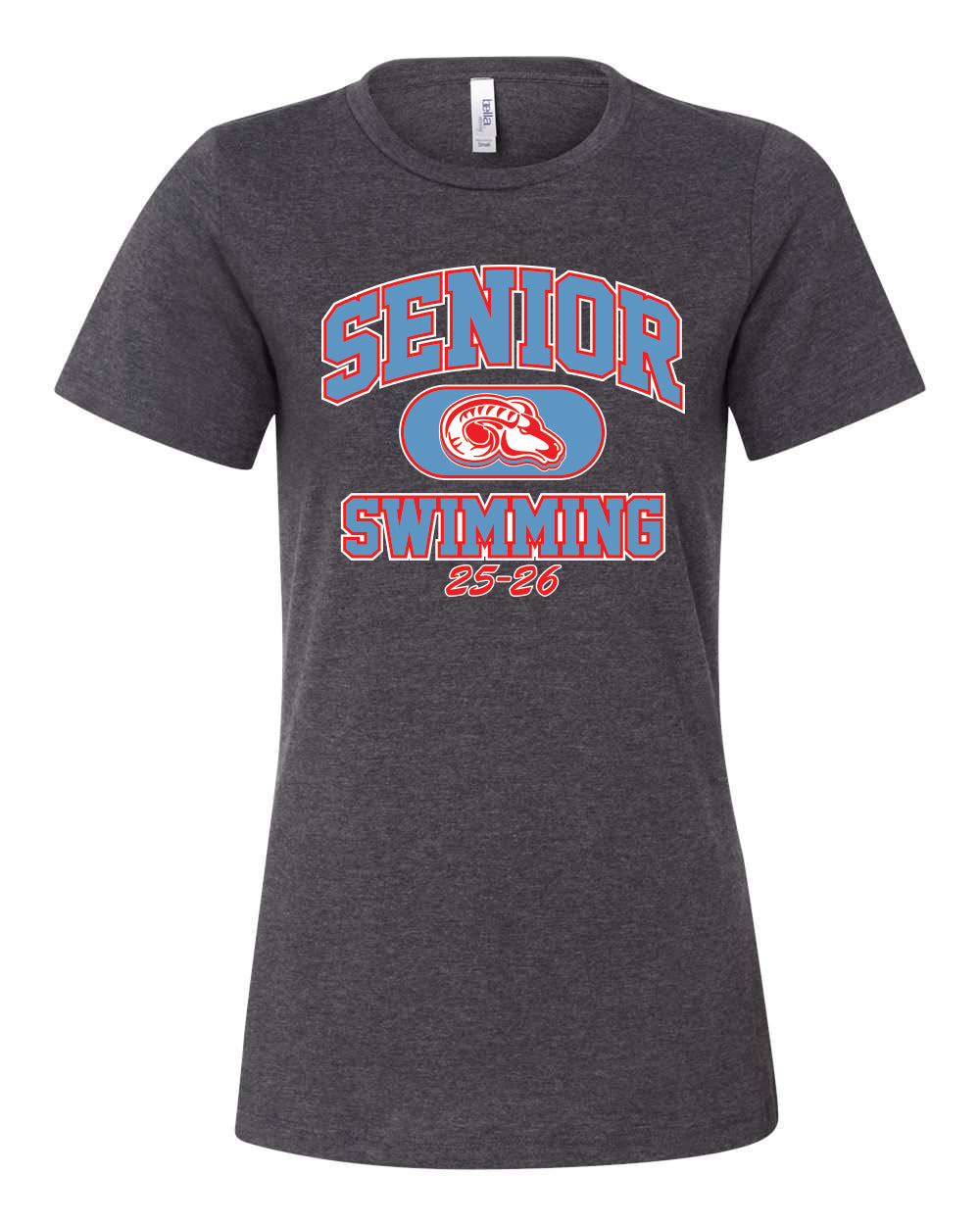 6400CVC- DBQ SENIOR MEN'S SWIM BELLA + CANVAS - Women’s Relaxed Fit Heather CVC Tee
