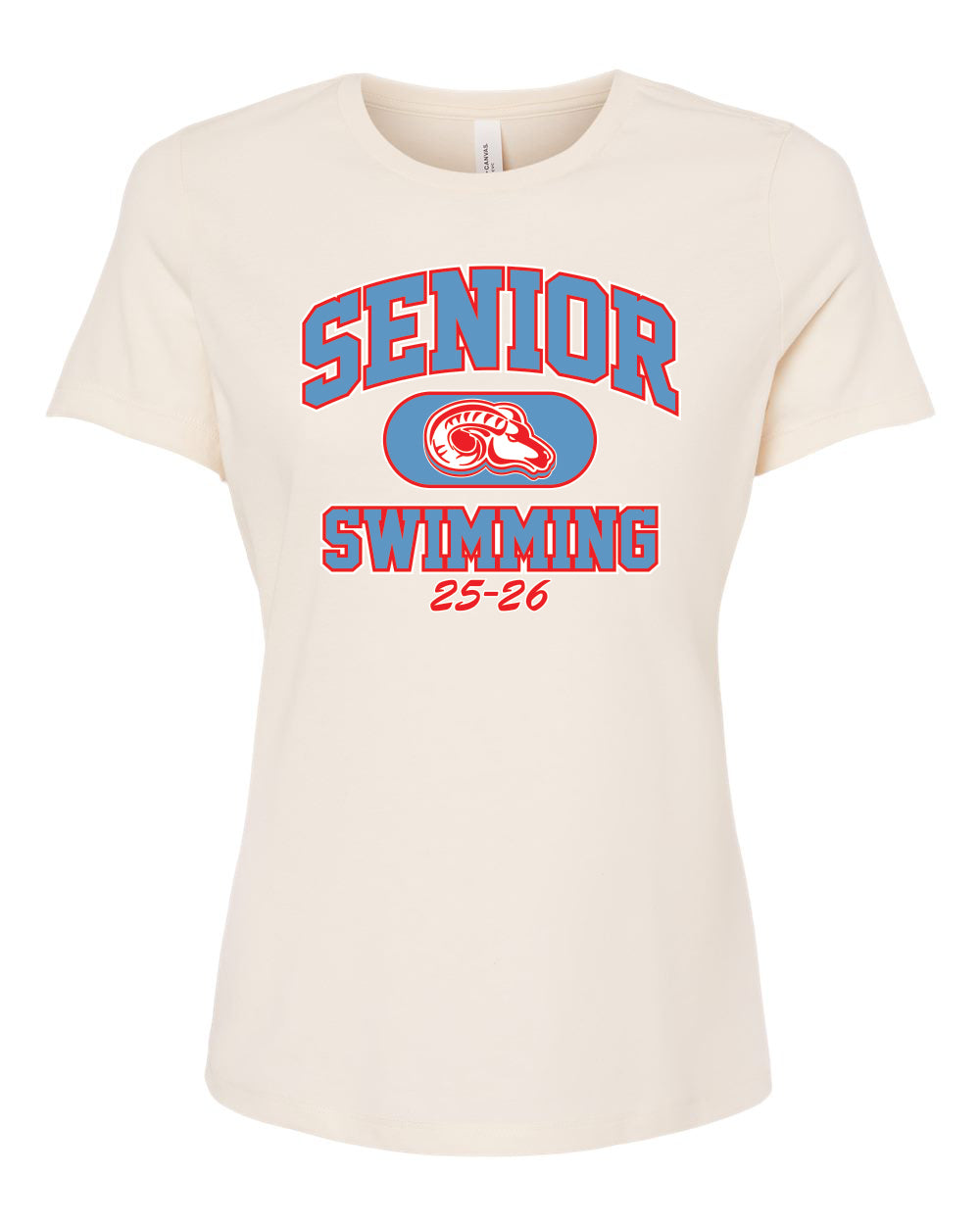 6400CVC- DBQ SENIOR MEN'S SWIM BELLA + CANVAS - Women’s Relaxed Fit Heather CVC Tee