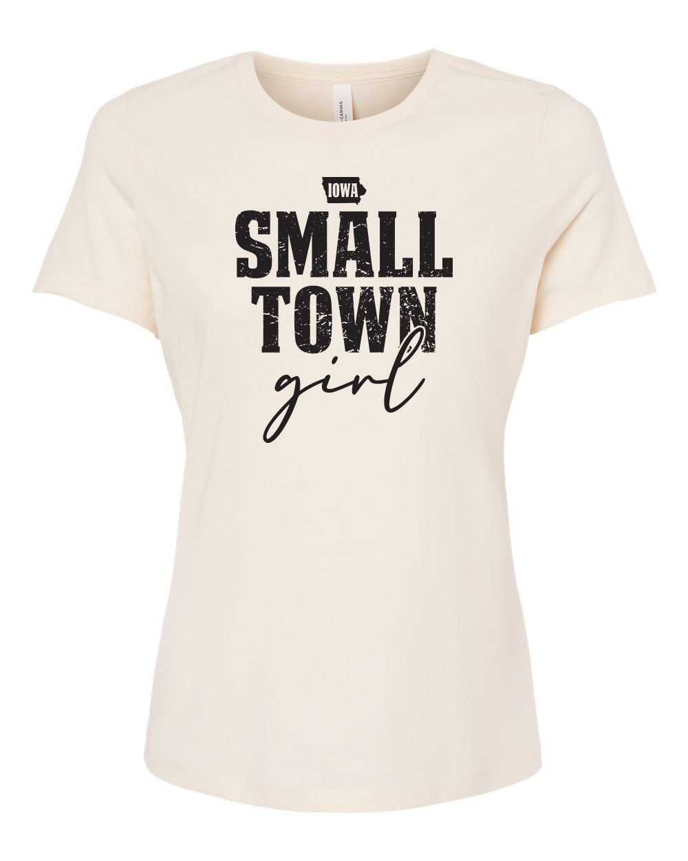 6400CVC- IOWA SMALL TOWN GIRL Women’s Relaxed Fit Heather CVC Tee