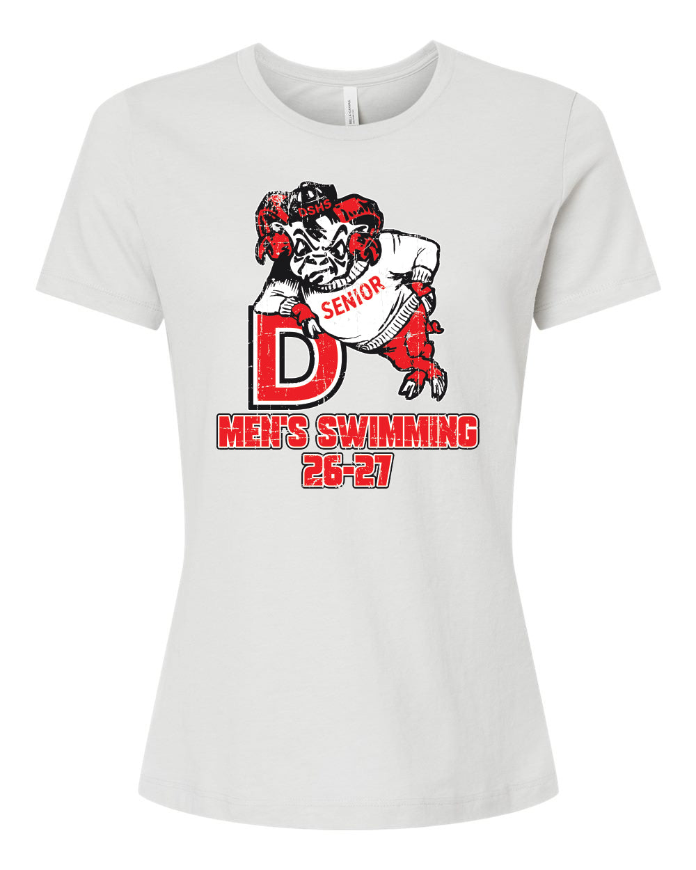 6400CVC- DBQ SENIOR MEN'S SWIM BELLA + CANVAS - Women’s Relaxed Fit Heather CVC Tee