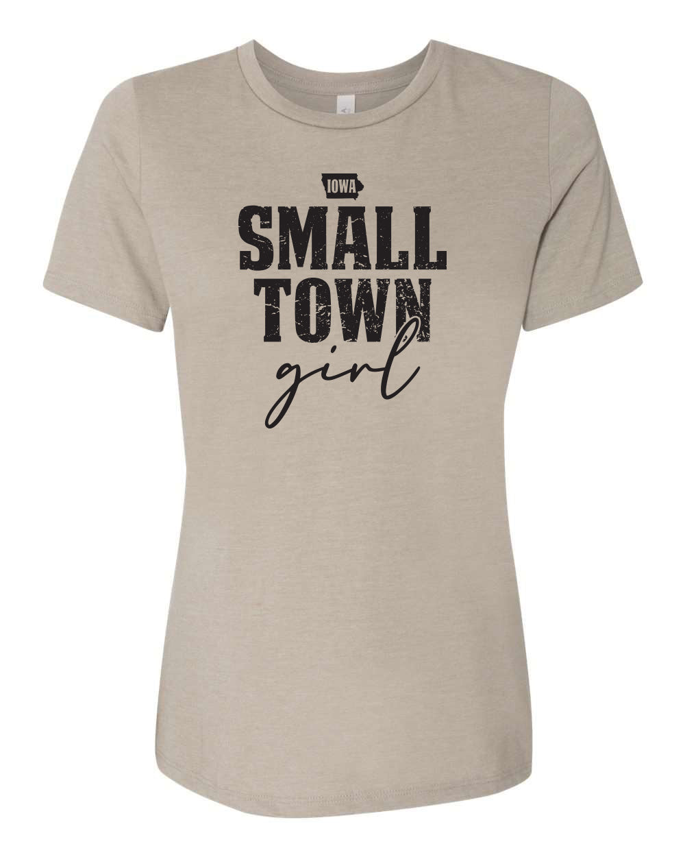 6400CVC- IOWA SMALL TOWN GIRL Women’s Relaxed Fit Heather CVC Tee