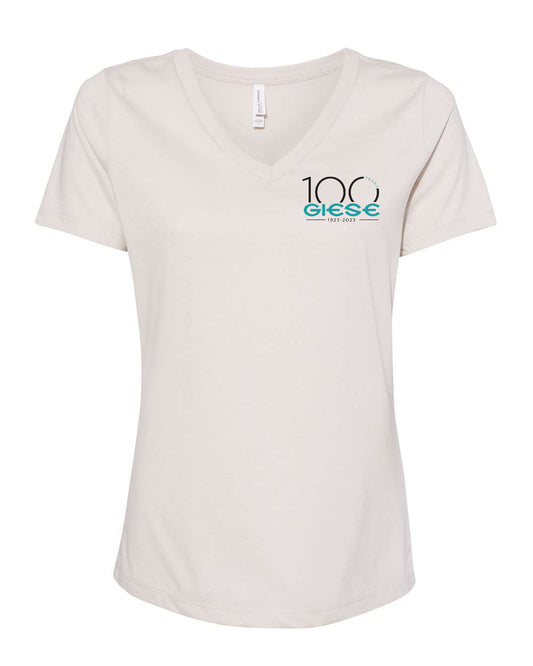 6405CVC- GIESE- Women's Relaxed Heather CVC V-Neck Tee
