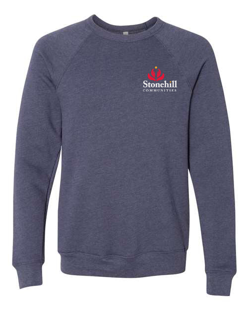 3901- STONEHILL BELLA + CANVAS - Sponge Fleece Raglan Crewneck Sweatshirt