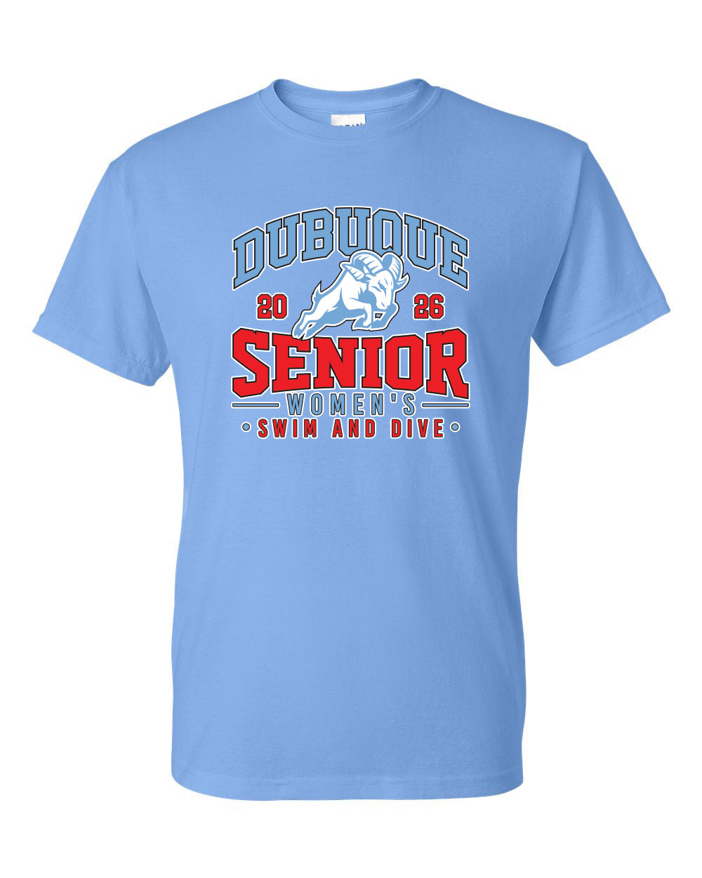 8000- DBQ SENIOR SWIM RAM HEAD Unisex DryBlend® T-Shirt