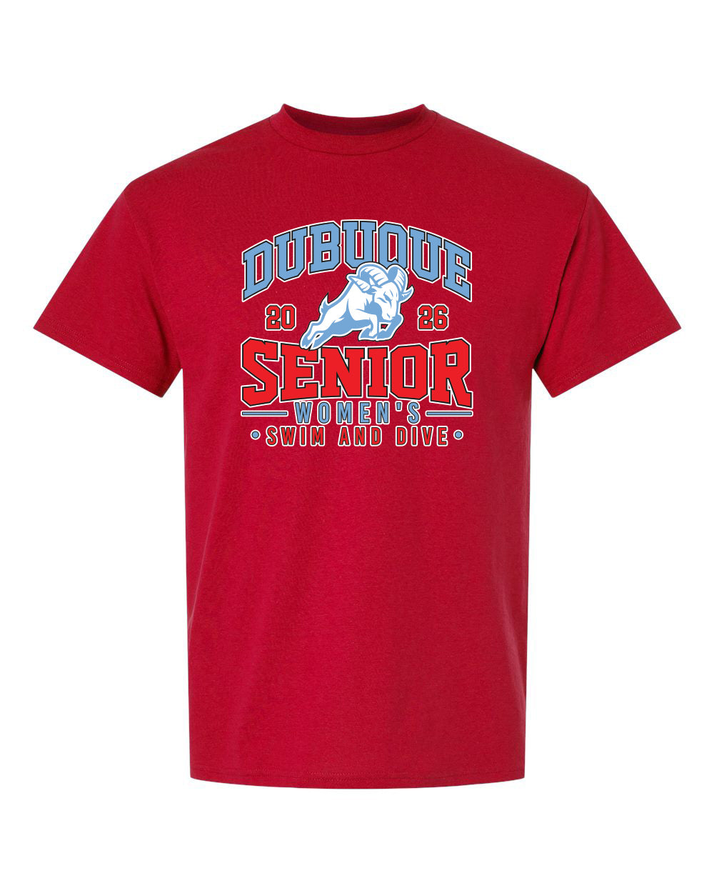 8000- DBQ SENIOR SWIM RAM HEAD Unisex DryBlend® T-Shirt