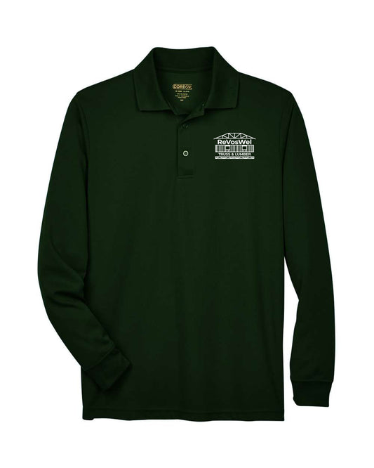 88192- REVOSWEL  Men's Pinnacle Performance Long Sleeve Piqué Polo