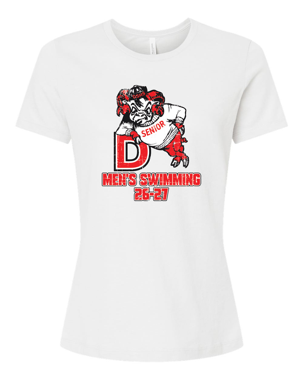 6400CVC- DBQ SENIOR MEN'S SWIM BELLA + CANVAS - Women’s Relaxed Fit Heather CVC Tee