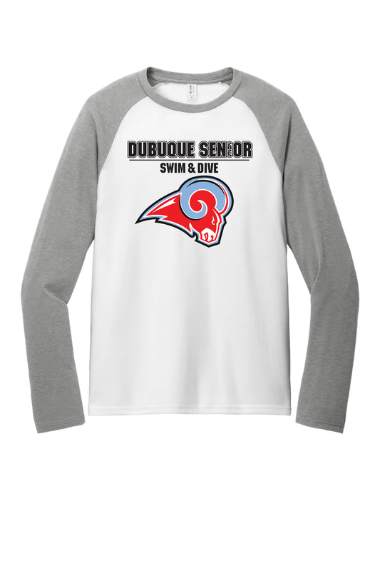 AL6009- DBQ SENIOR SWIM RAM HEAD Unisex Tri-Blend Long Sleeve
