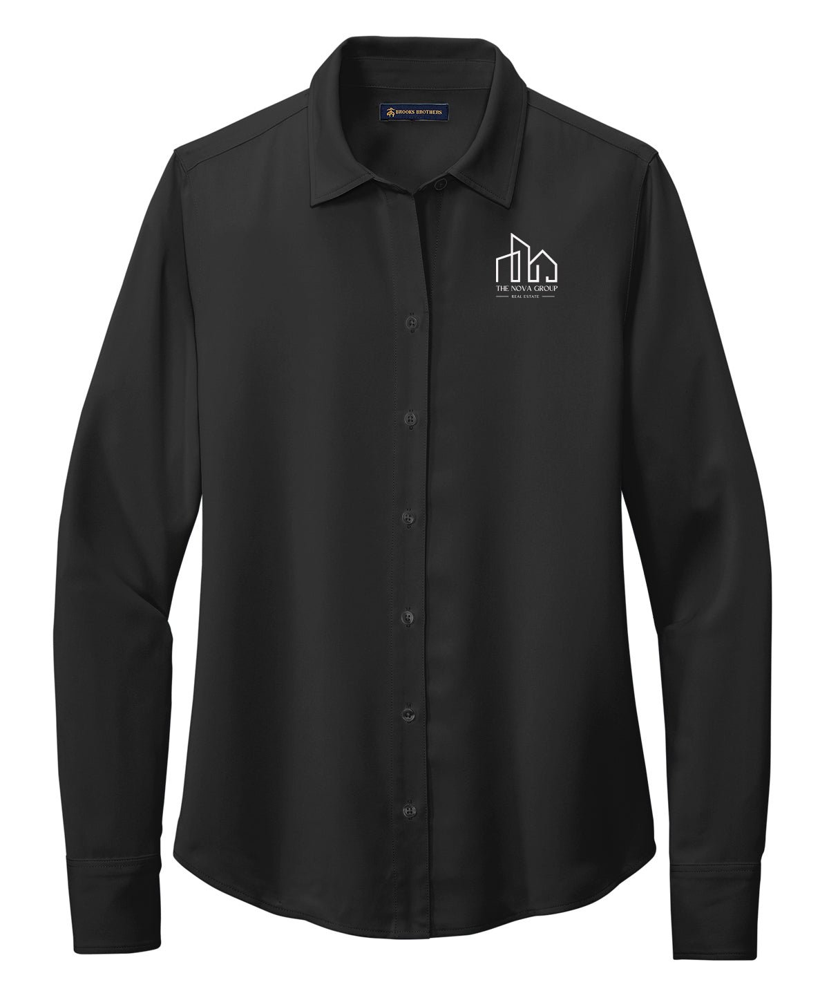 BB18007- NOVA GROUP Brooks Brothers® Women’s Full-Button Satin Blouse