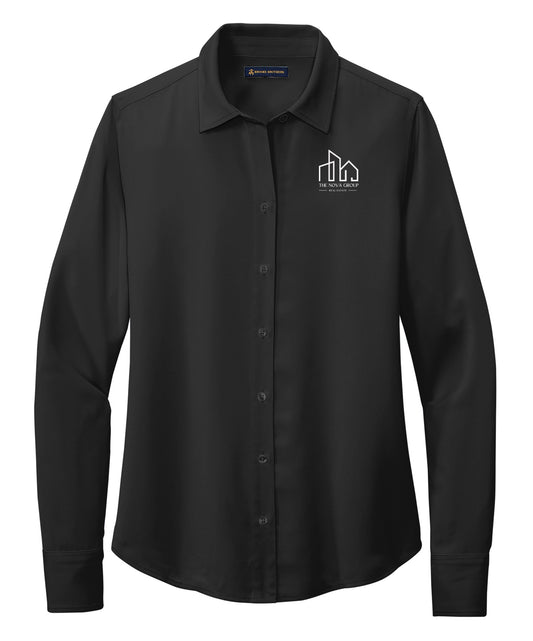 BB18007- NOVA GROUP Brooks Brothers® Women’s Full-Button Satin Blouse