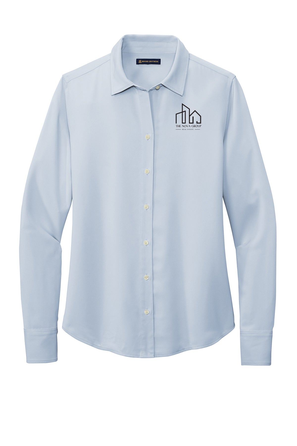 BB18007- NOVA GROUP Brooks Brothers® Women’s Full-Button Satin Blouse