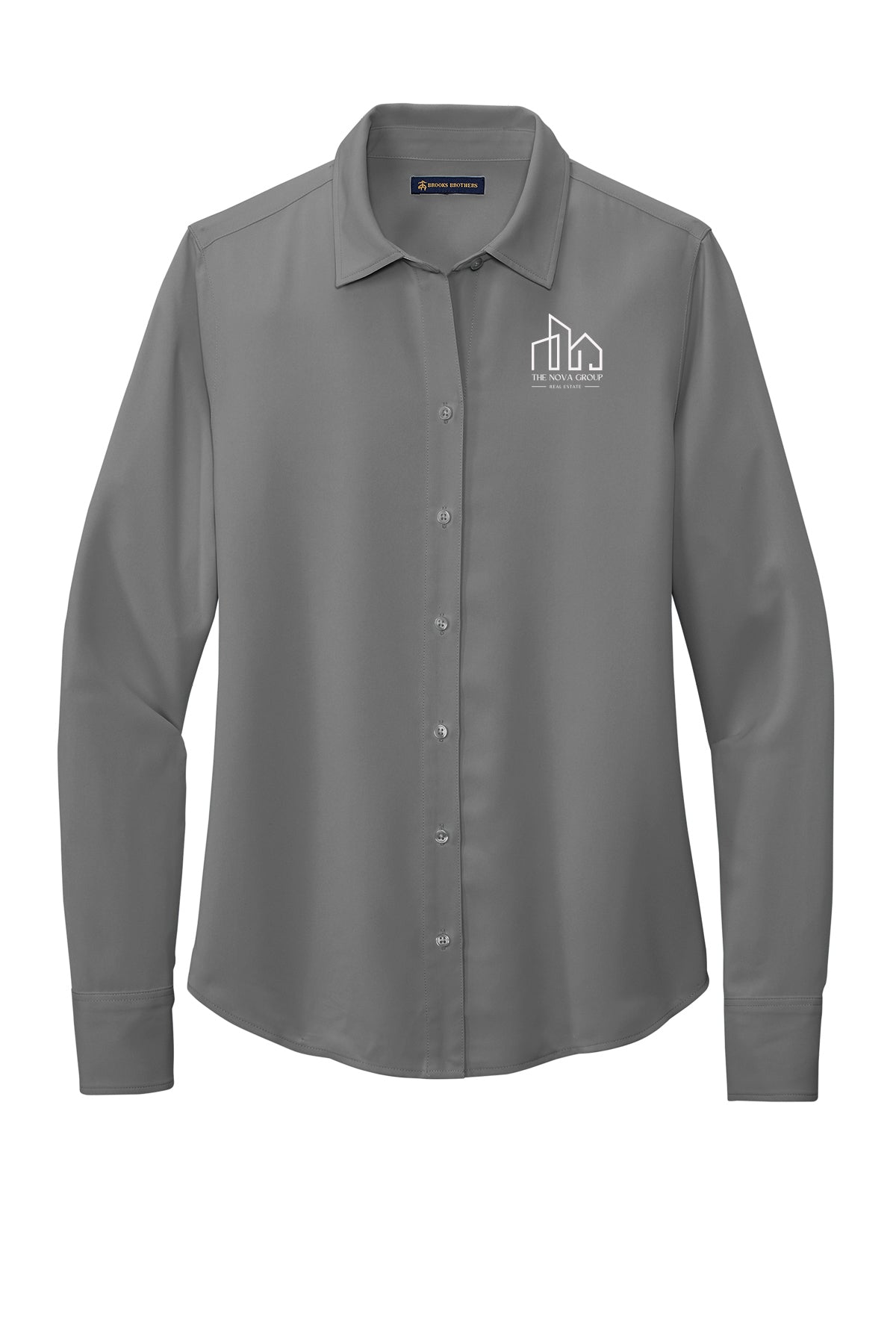 BB18007- NOVA GROUP Brooks Brothers® Women’s Full-Button Satin Blouse