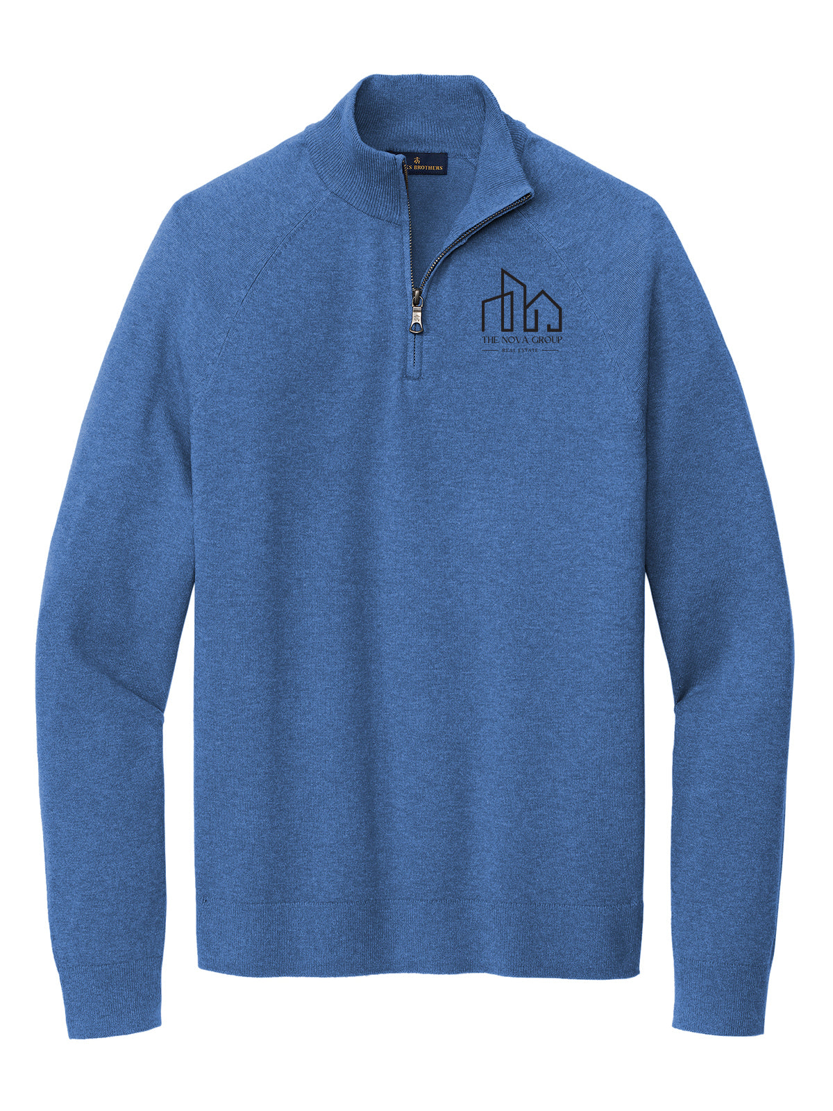 BB18402- NOVA GROUP Brooks Brothers® Cotton Stretch 1/4-Zip Sweater