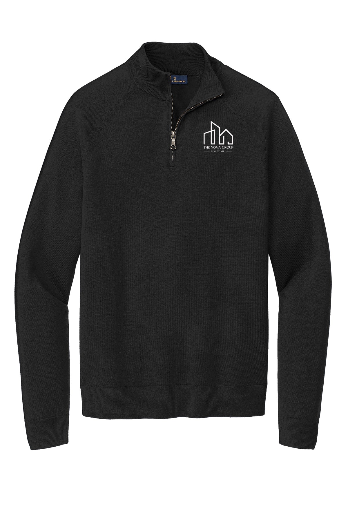 BB18402- NOVA GROUP Brooks Brothers® Cotton Stretch 1/4-Zip Sweater