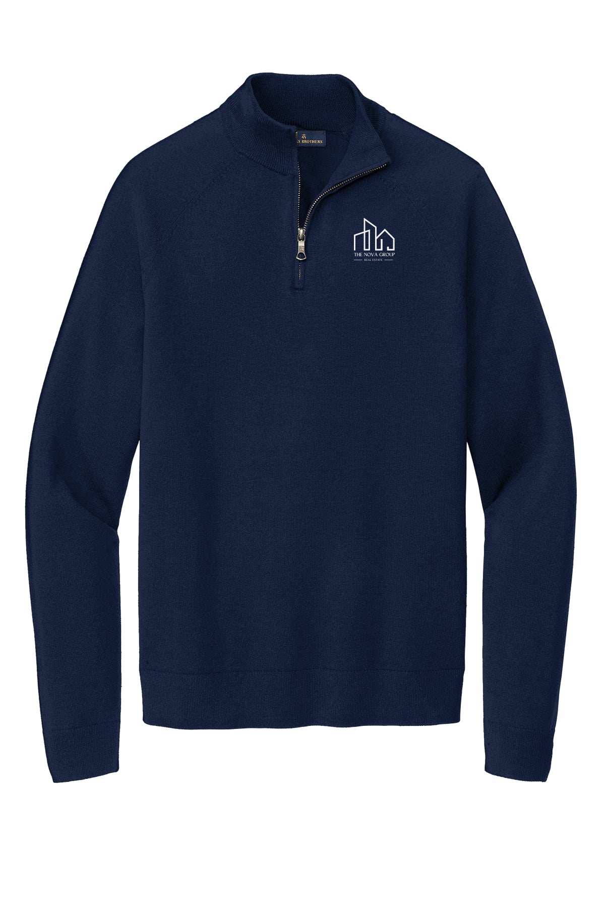 BB18402- NOVA GROUP Brooks Brothers® Cotton Stretch 1/4-Zip Sweater