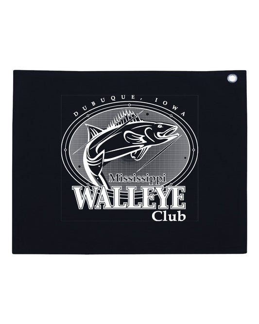 C1518GH- MISSISSIPPI WALLEYE CLUB Velour Hemmed Towel with Grommet & Hook