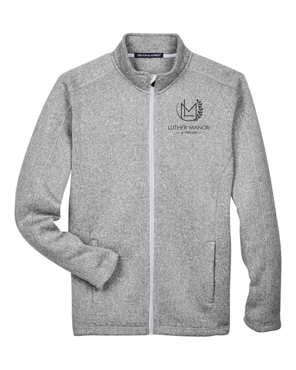 DG793- LUTHER MANOR Men's Bristol Full-Zip Sweater Fleece Jacket