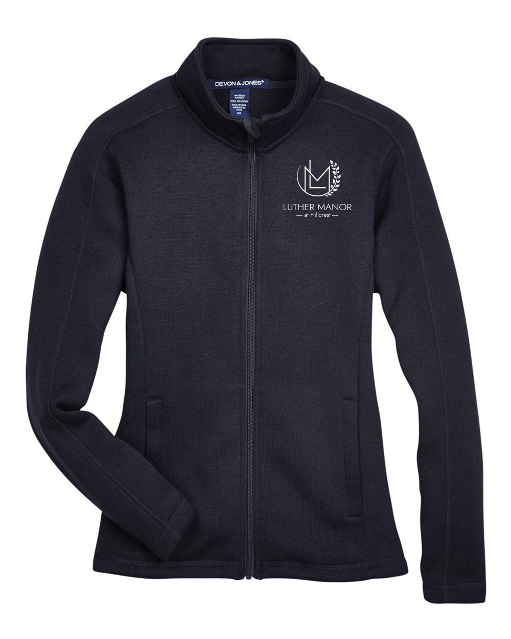 DG793W- LUTHER MANOR Women's Bristol Full-Zip Sweater Fleece Jacket