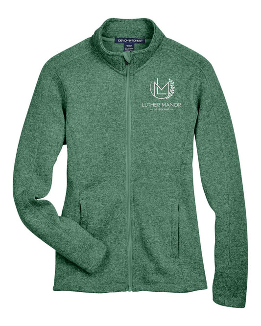 DG793W- LUTHER MANOR Women's Bristol Full-Zip Sweater Fleece Jacket