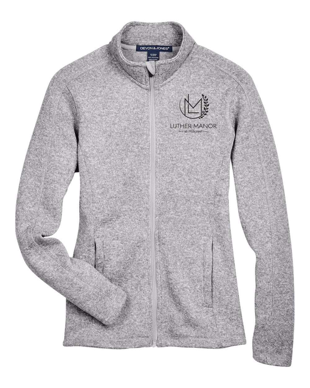 DG793W- LUTHER MANOR Women's Bristol Full-Zip Sweater Fleece Jacket